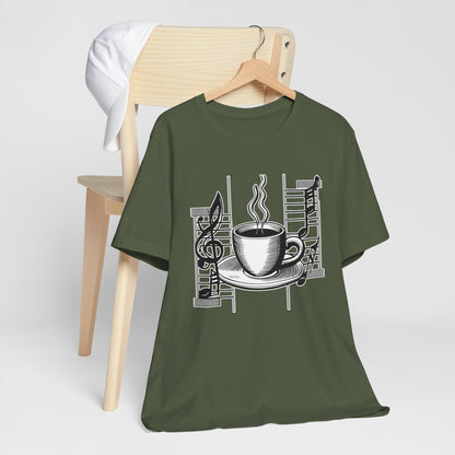 Coffee and Music Notes T-Shirt