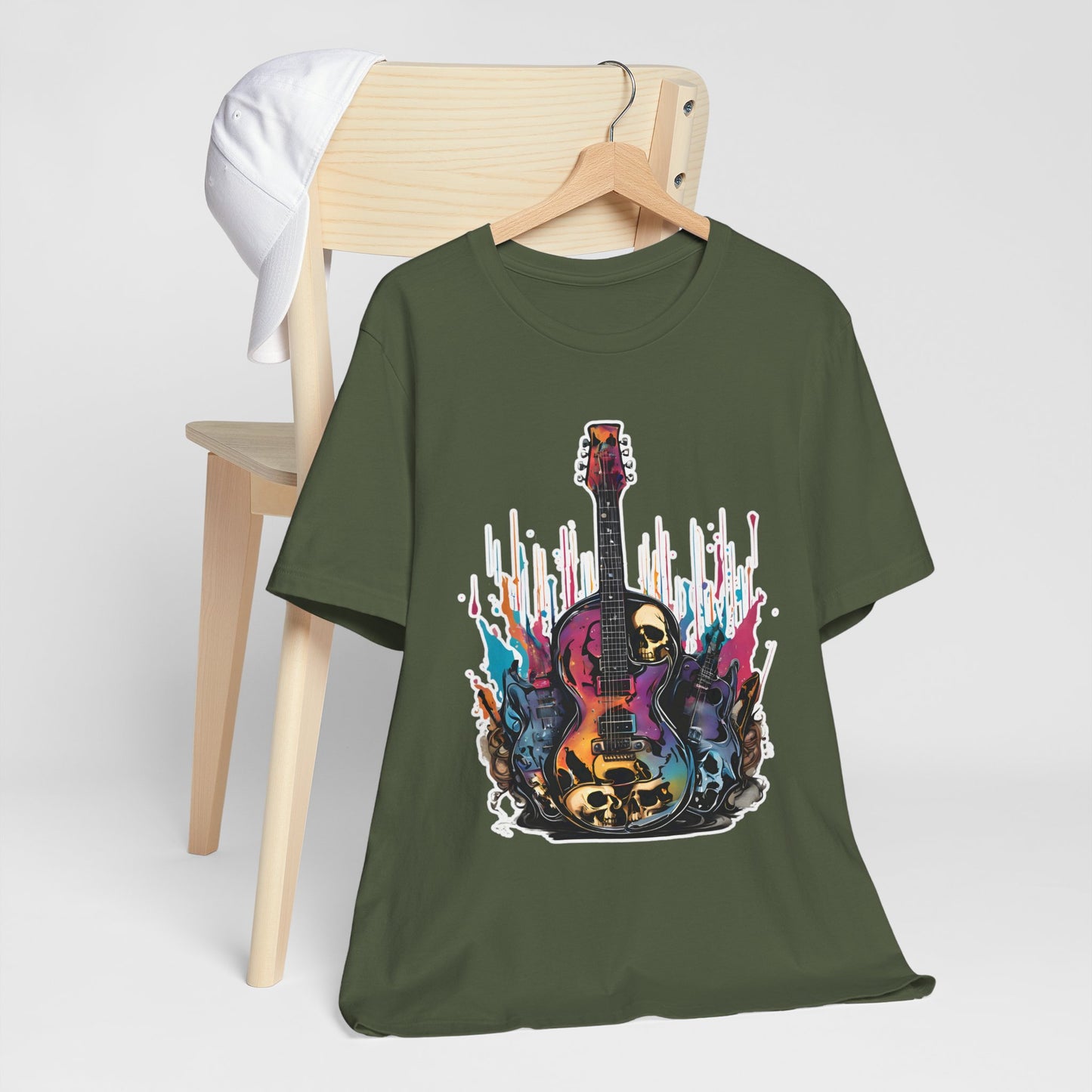 Color Flames Guitar T-Shirt