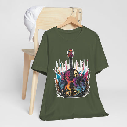 Color Flames Guitar T-Shirt