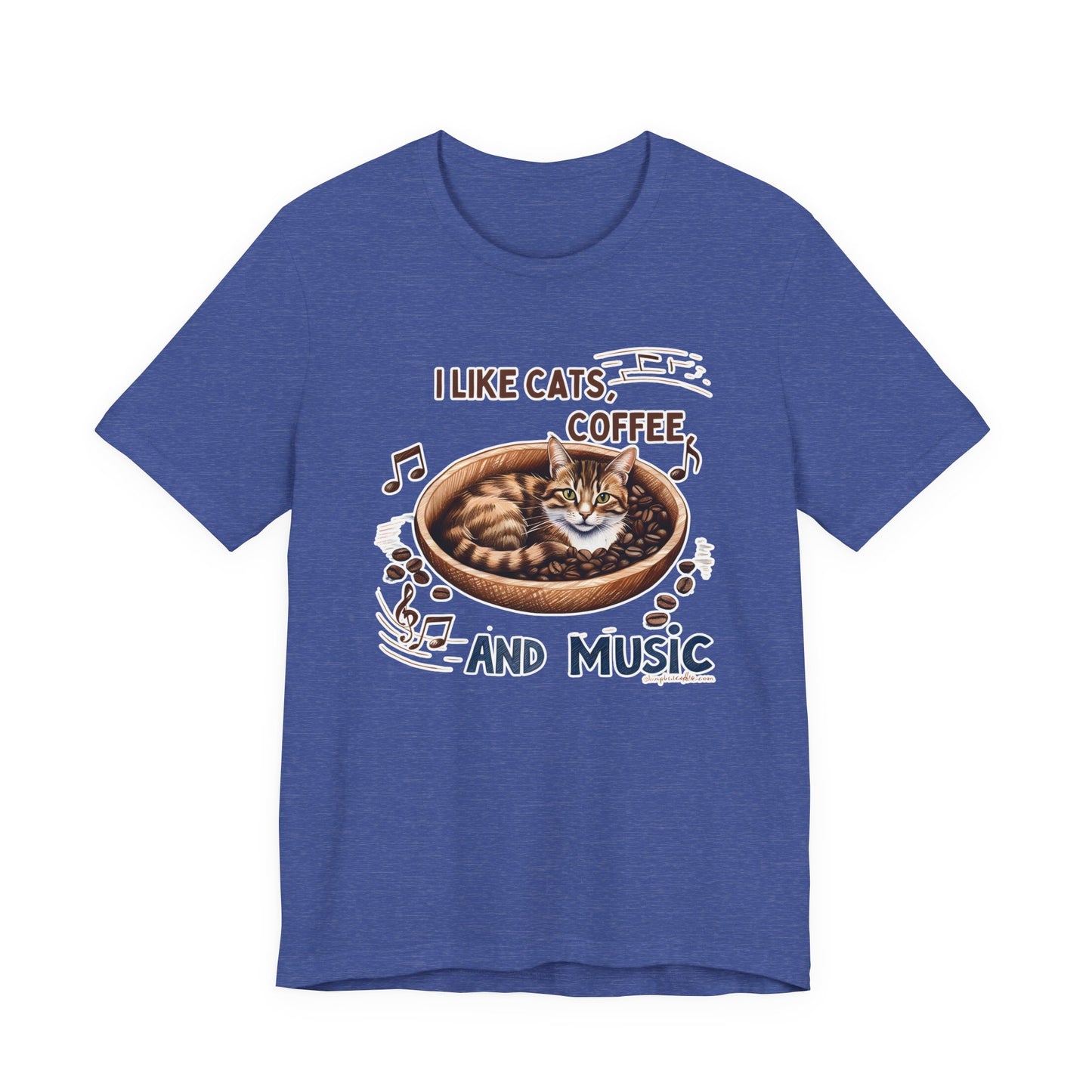 Coffee, Cats and Music V T-Shirt