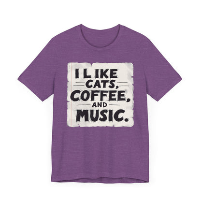 Coffee, Cats and Music T-Shirt