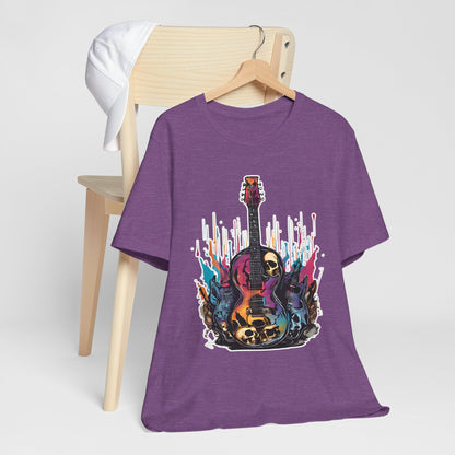 Color Flames Guitar T-Shirt