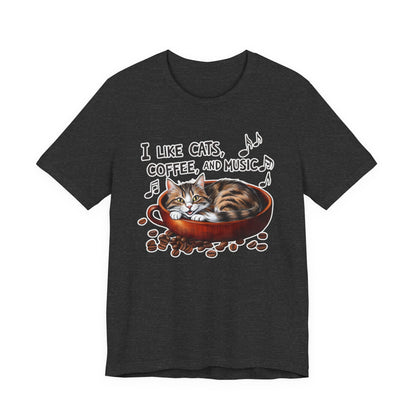 Coffee, Cats and Music IV T-Shirt