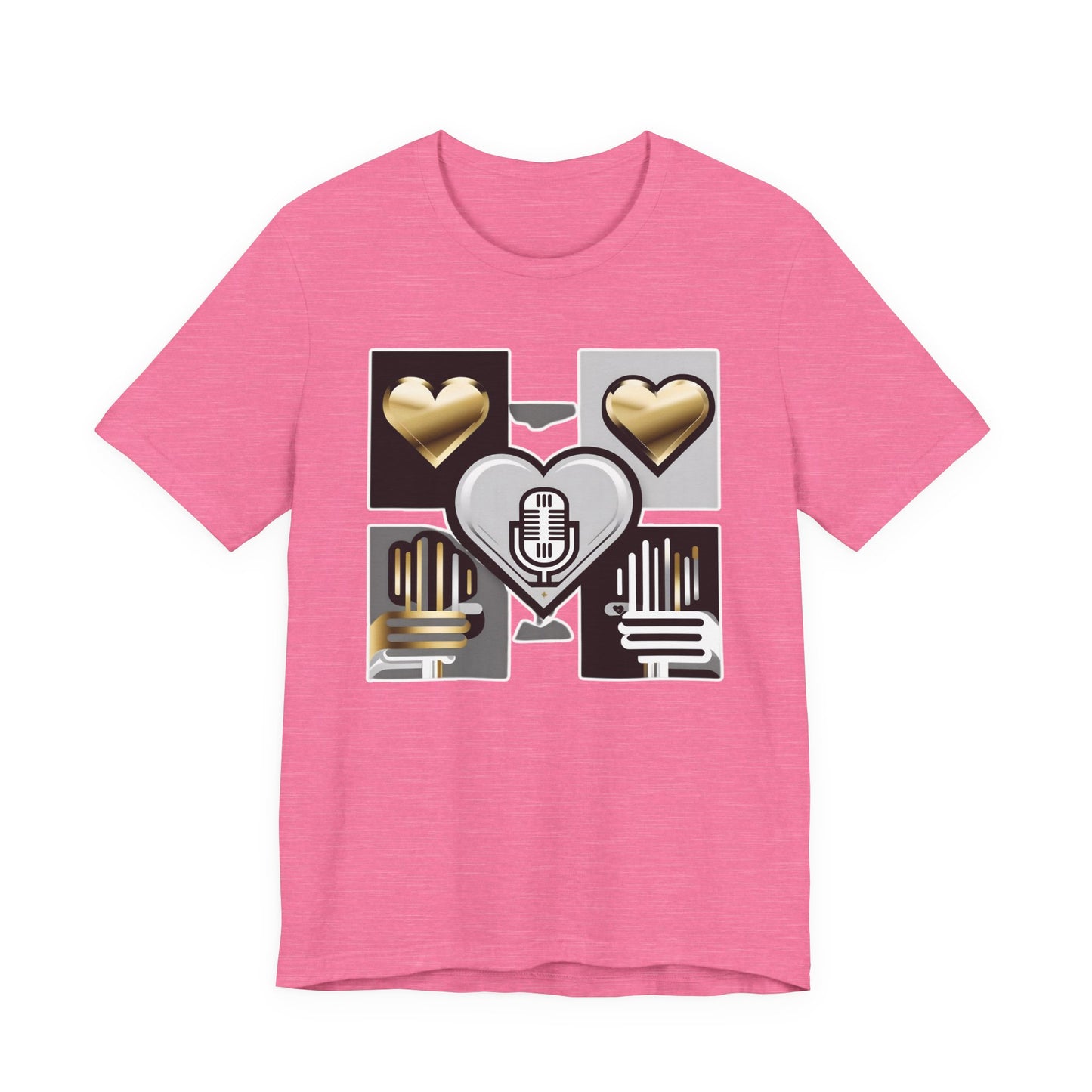 Gold Heart Kpop T-Shirt