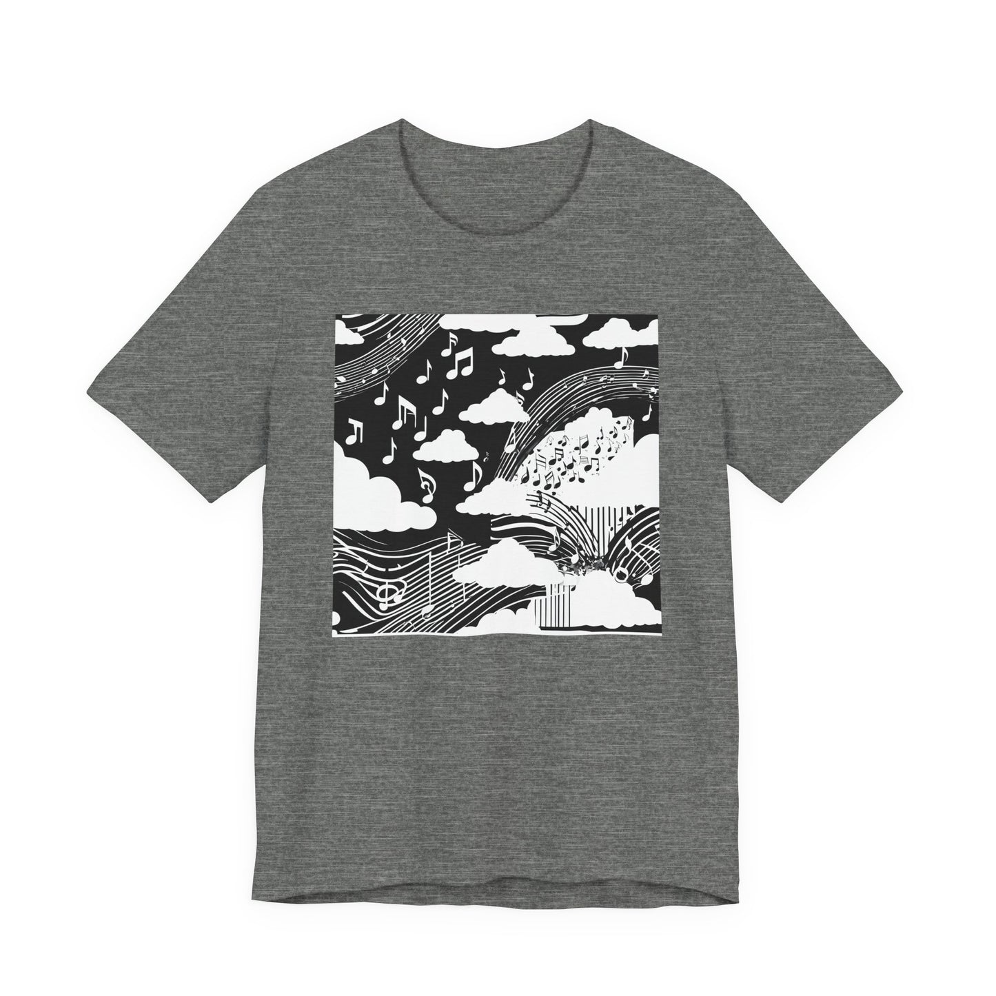 White Music Clouds T-Shirt