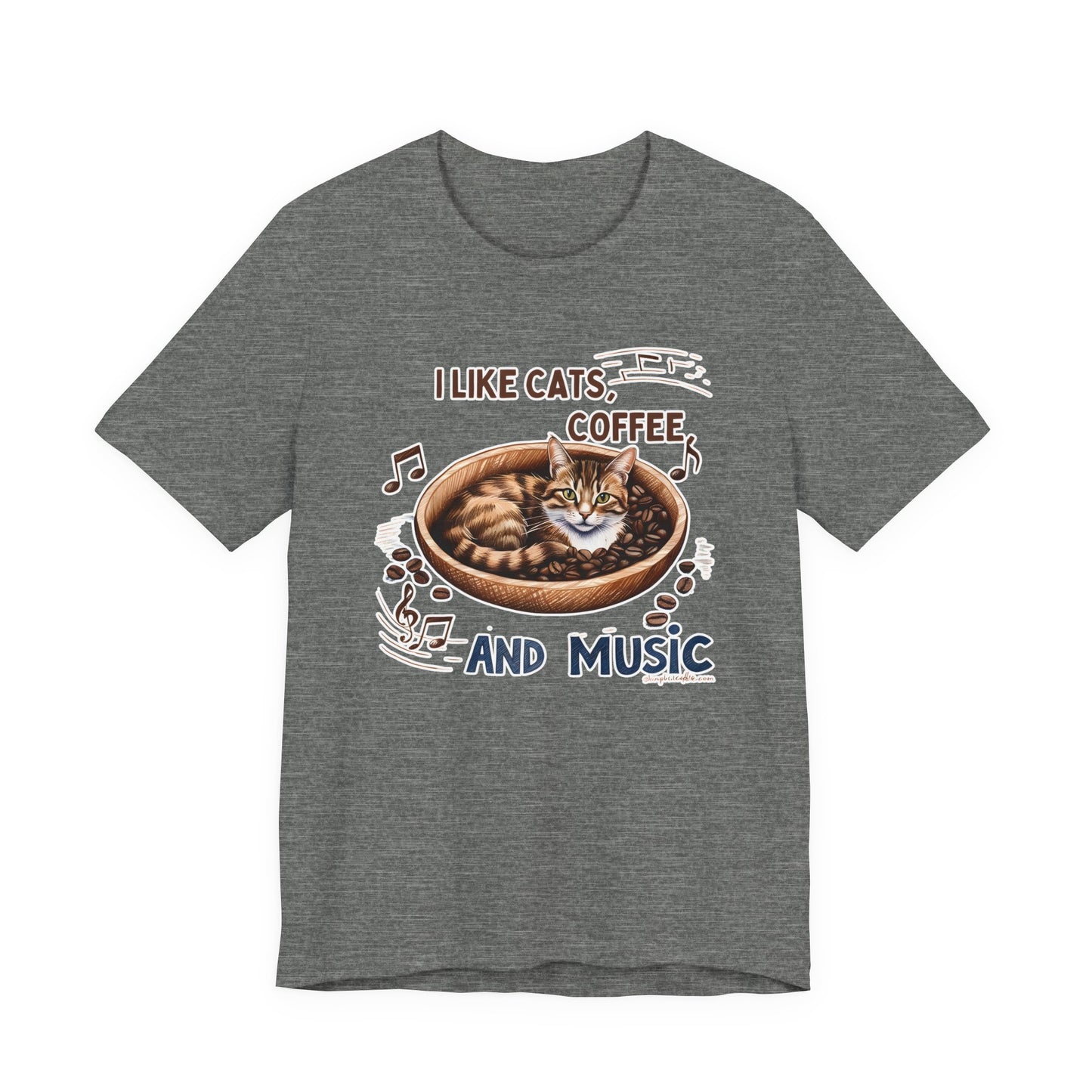 Coffee, Cats and Music V T-Shirt