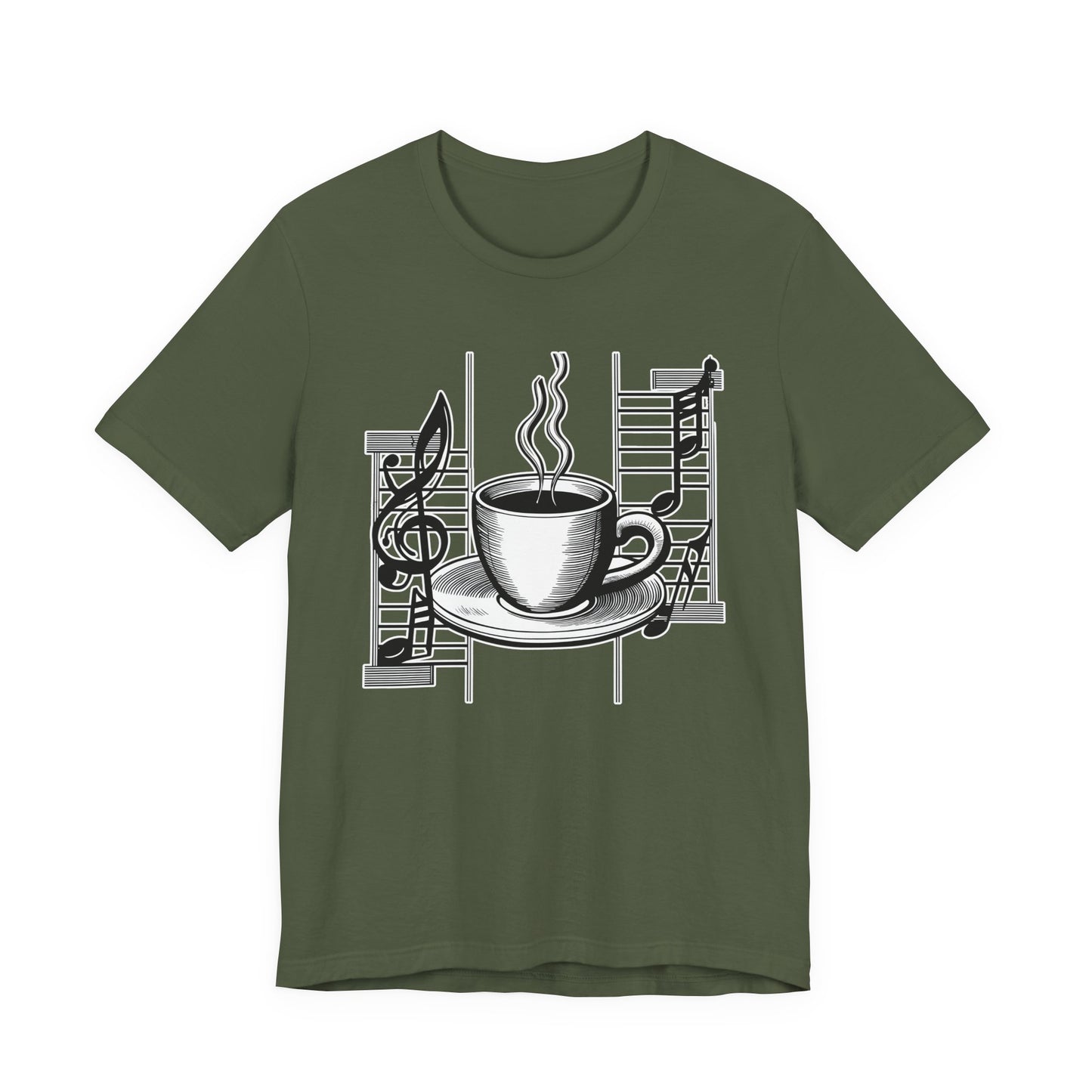 Coffee and Music Notes T-Shirt