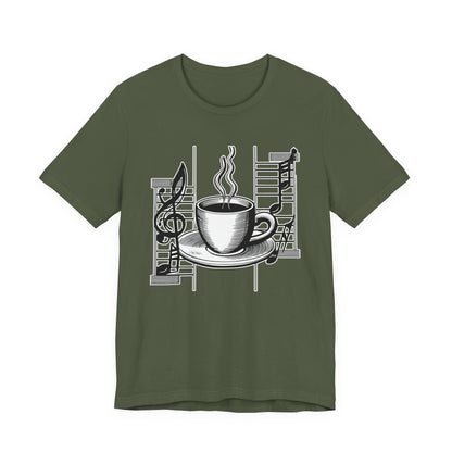 Coffee and Music Notes T-Shirt