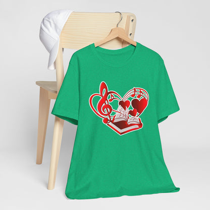 Heart, Music and Books T-Shirt