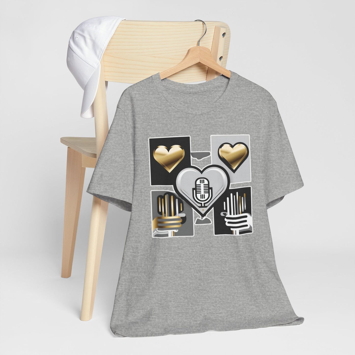 Gold Heart Kpop T-Shirt