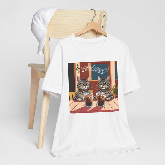 Two Cats and Coffee T-Shirt