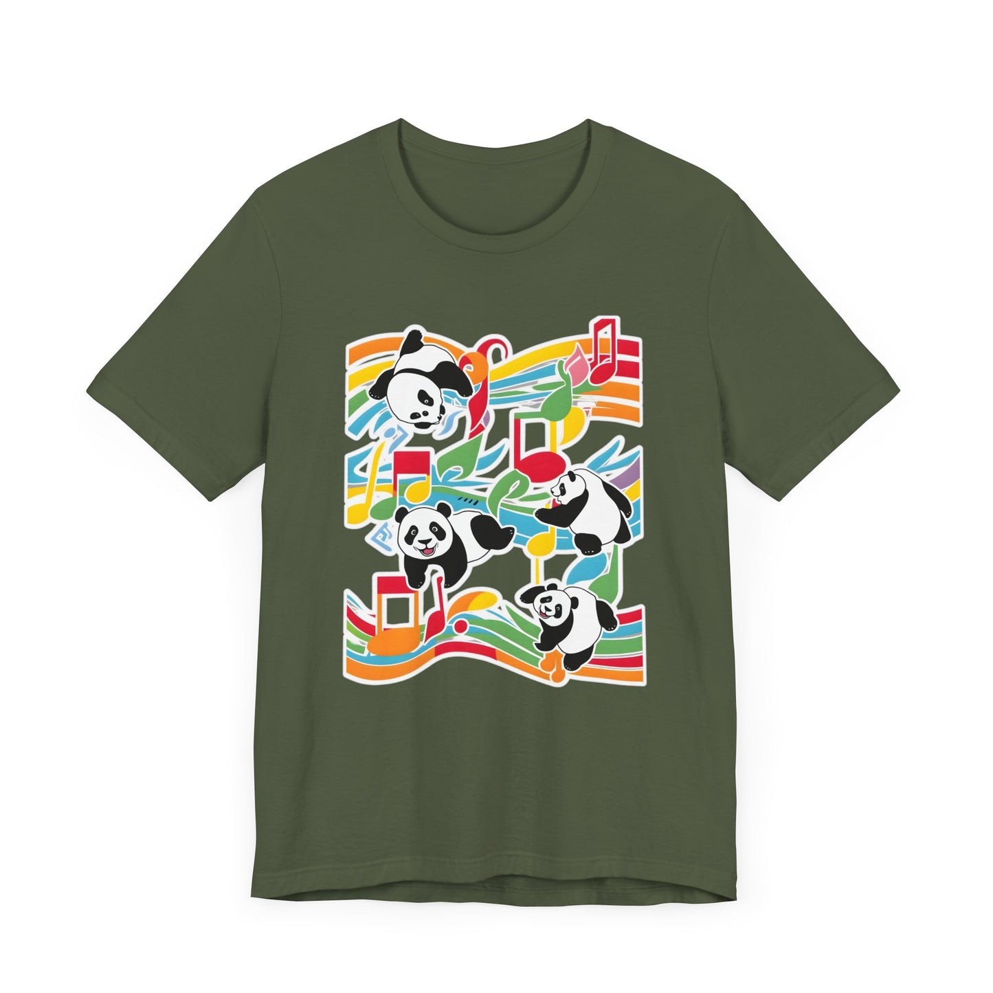 Colorful Panda V T-Shirt