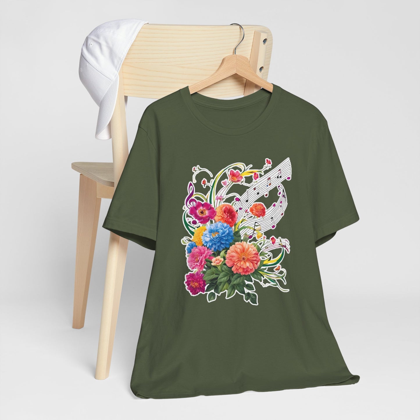Flower and Music V T-Shirt