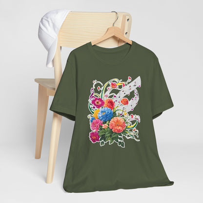 Flower and Music V T-Shirt