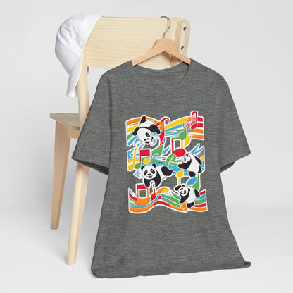 Colorful Panda V T-Shirt