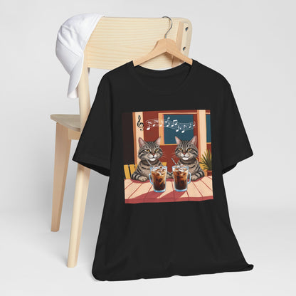 Two Cats and Coffee T-Shirt