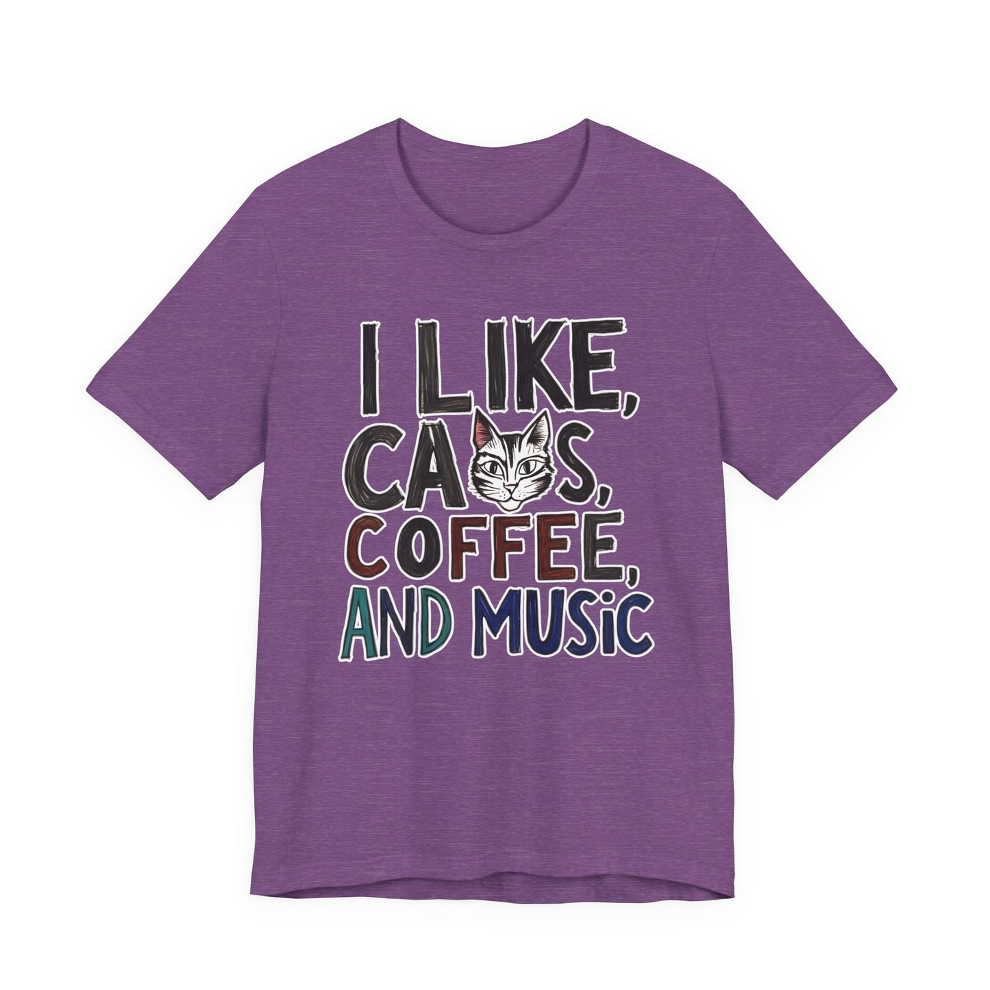 I like Cats, Coffee and Music T-Shirt