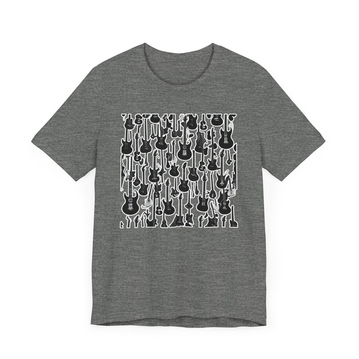 Multiple Black & White Guitars T-Shirt