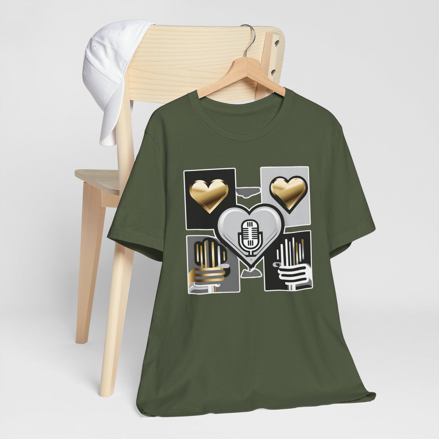 Gold Heart Kpop T-Shirt