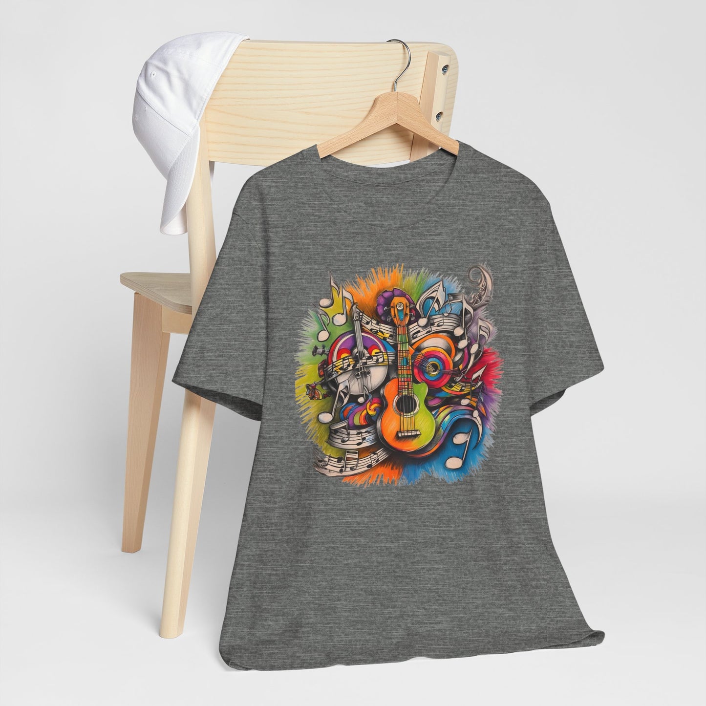 Round Multiple Color Guitar T-Shirt