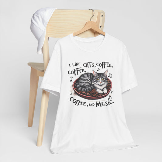 Coffee, Cats and Music III T-Shirt