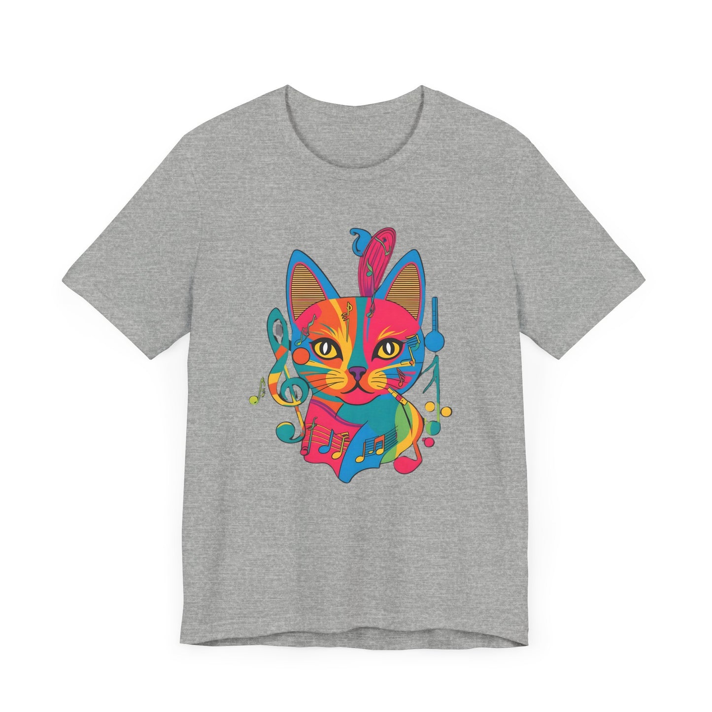 Colorful Cat V T-Shirt