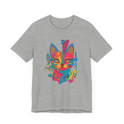 Colorful Cat V T-Shirt