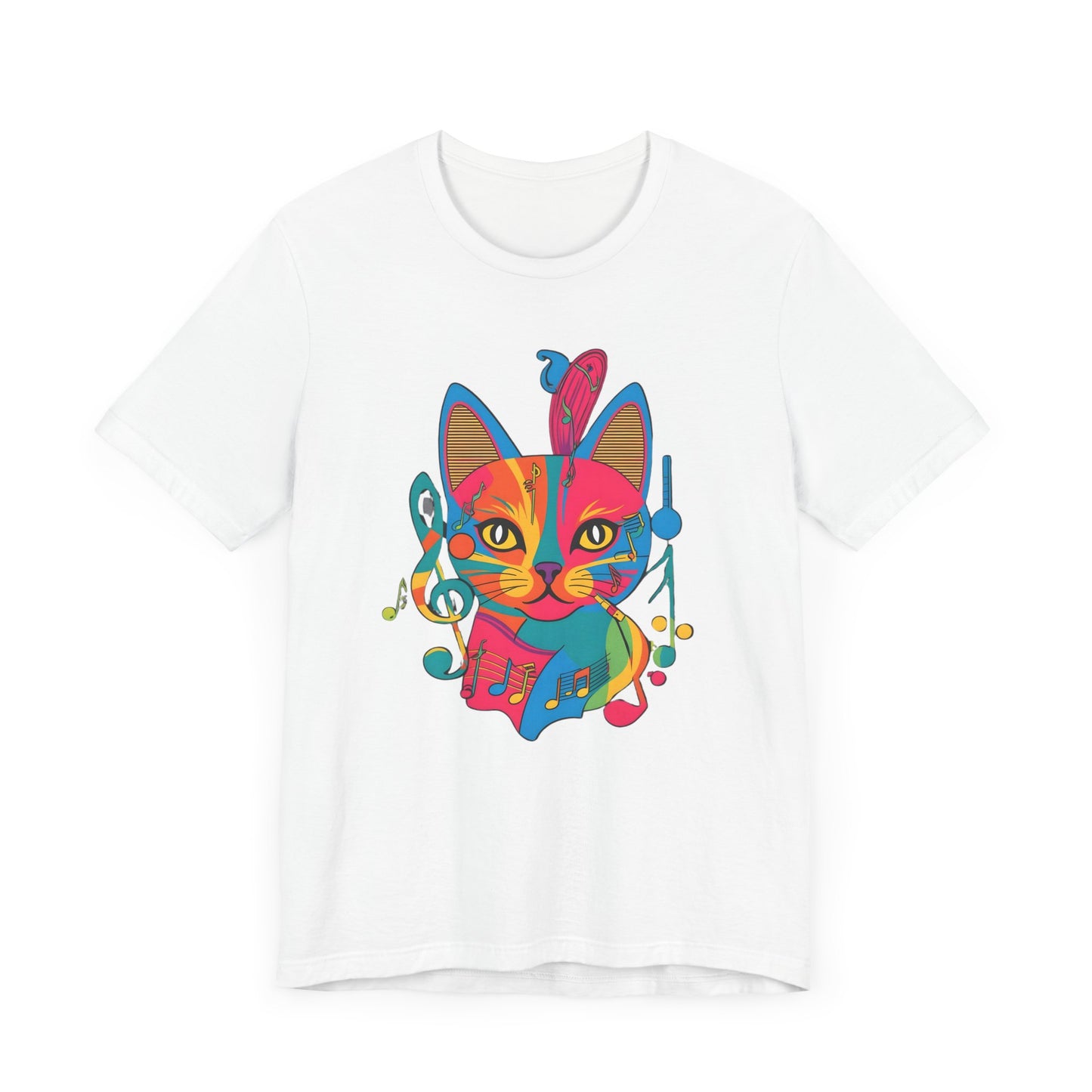 Colorful Cat V T-Shirt
