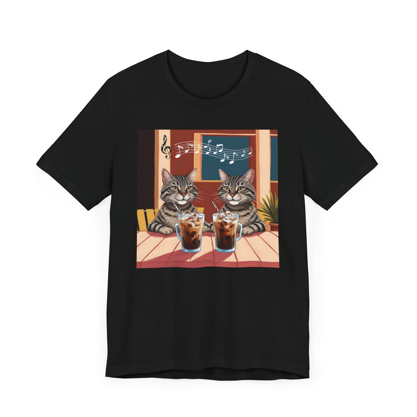 Two Cats and Coffee T-Shirt