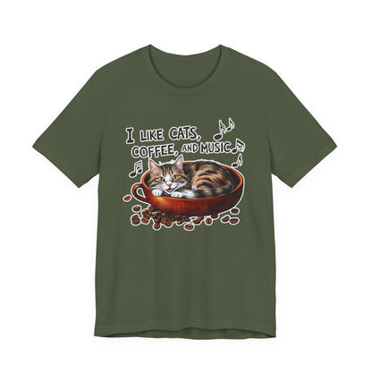 Coffee, Cats and Music IV T-Shirt