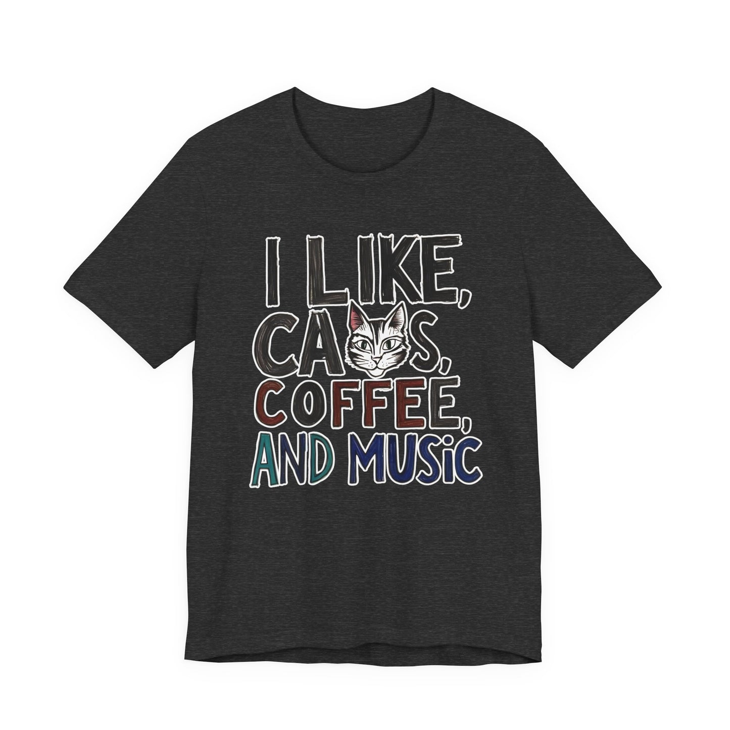 I like Cats, Coffee and Music T-Shirt