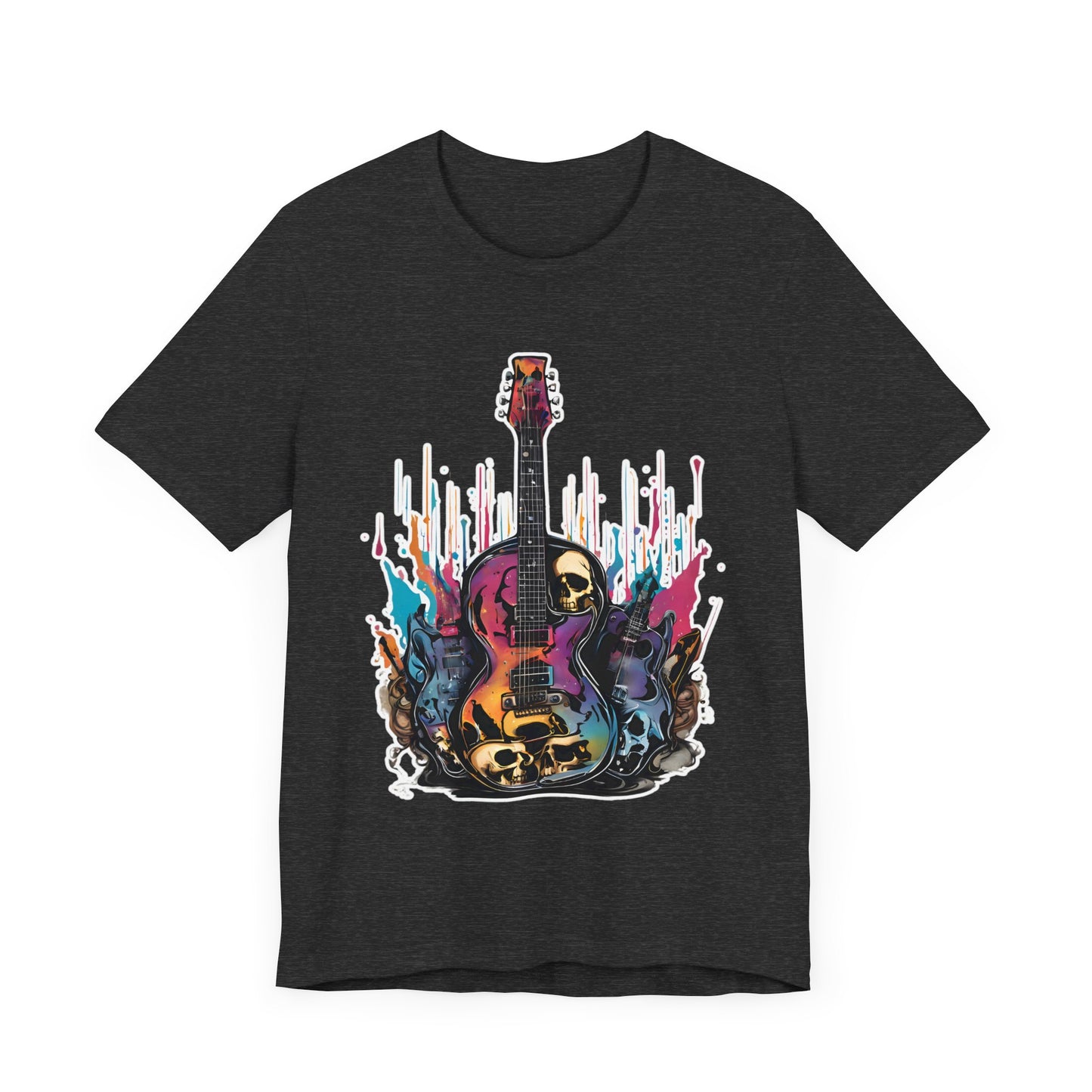 Color Flames Guitar T-Shirt