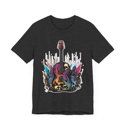 Color Flames Guitar T-Shirt
