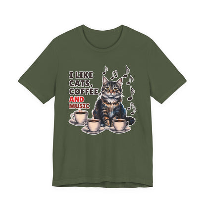 Coffee, Cats and Music II T-Shirt