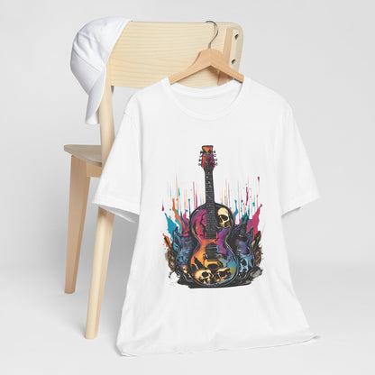 Color Flames Guitar T-Shirt