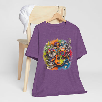 Round Multiple Color Guitar T-Shirt
