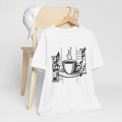 Coffee and Music Notes T-Shirt