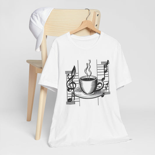 Coffee and Music Notes T-Shirt