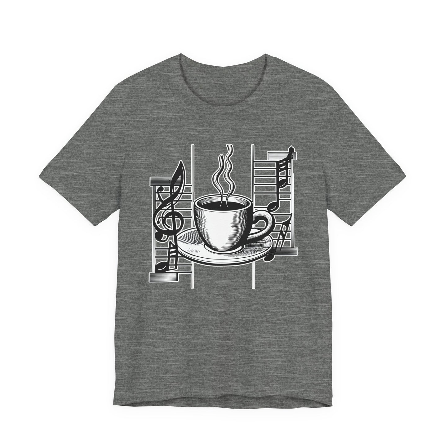 Coffee and Music Notes T-Shirt