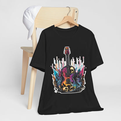 Color Flames Guitar T-Shirt