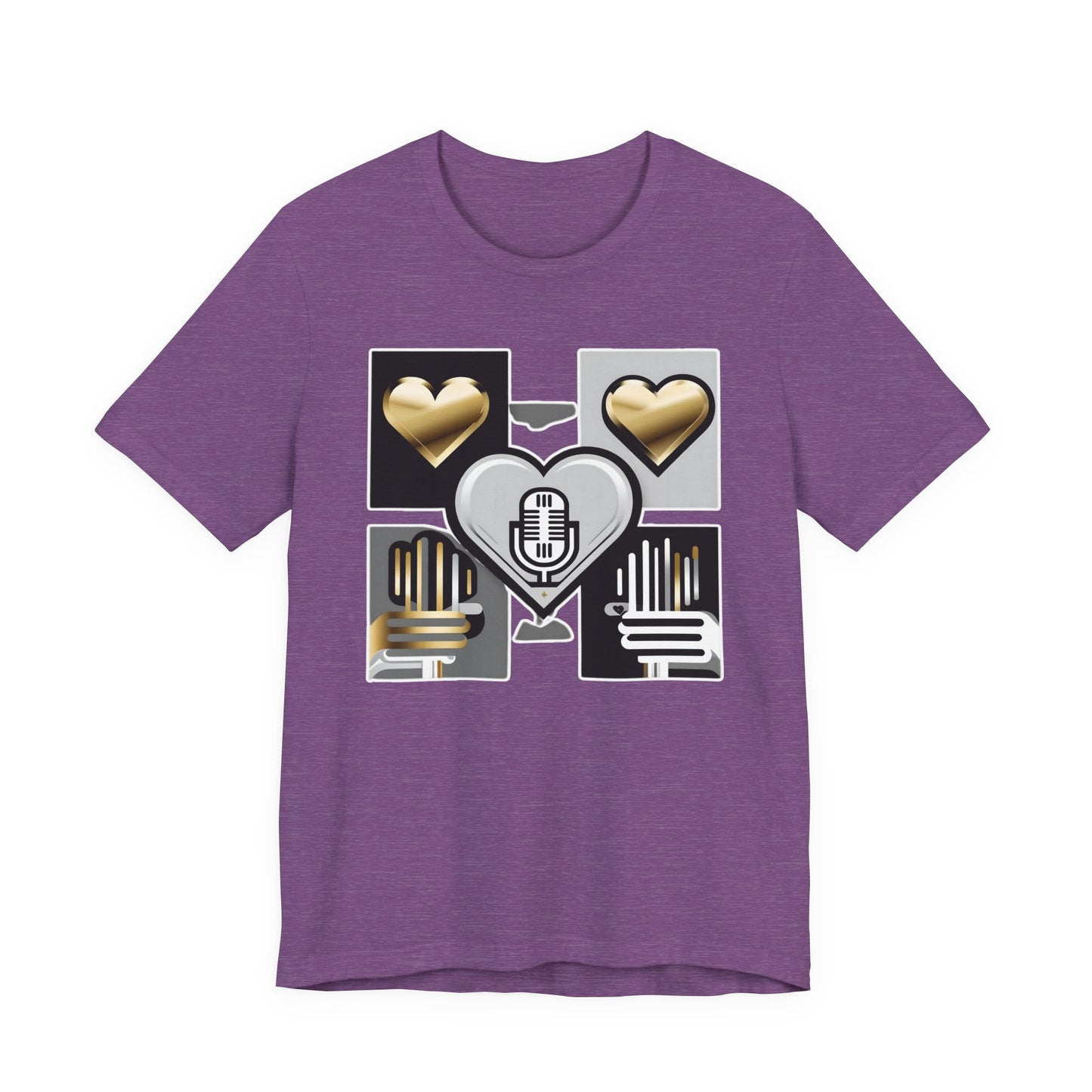 Gold Heart Kpop T-Shirt