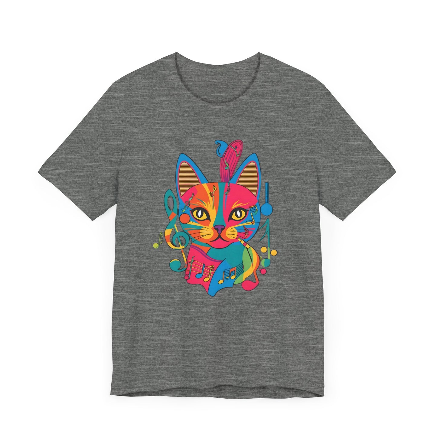Colorful Cat V T-Shirt