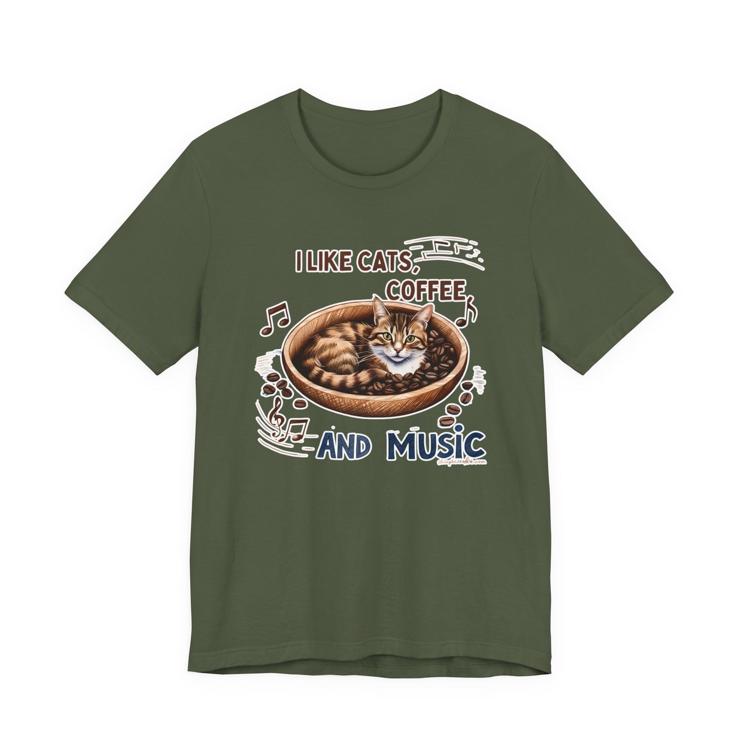 Coffee, Cats and Music V T-Shirt