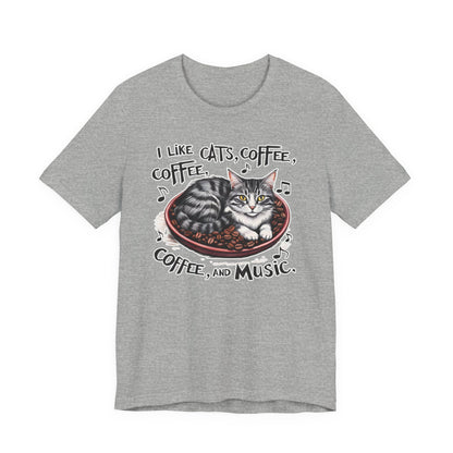 Coffee, Cats and Music III T-Shirt