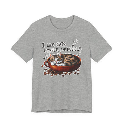 Coffee, Cats and Music IV T-Shirt