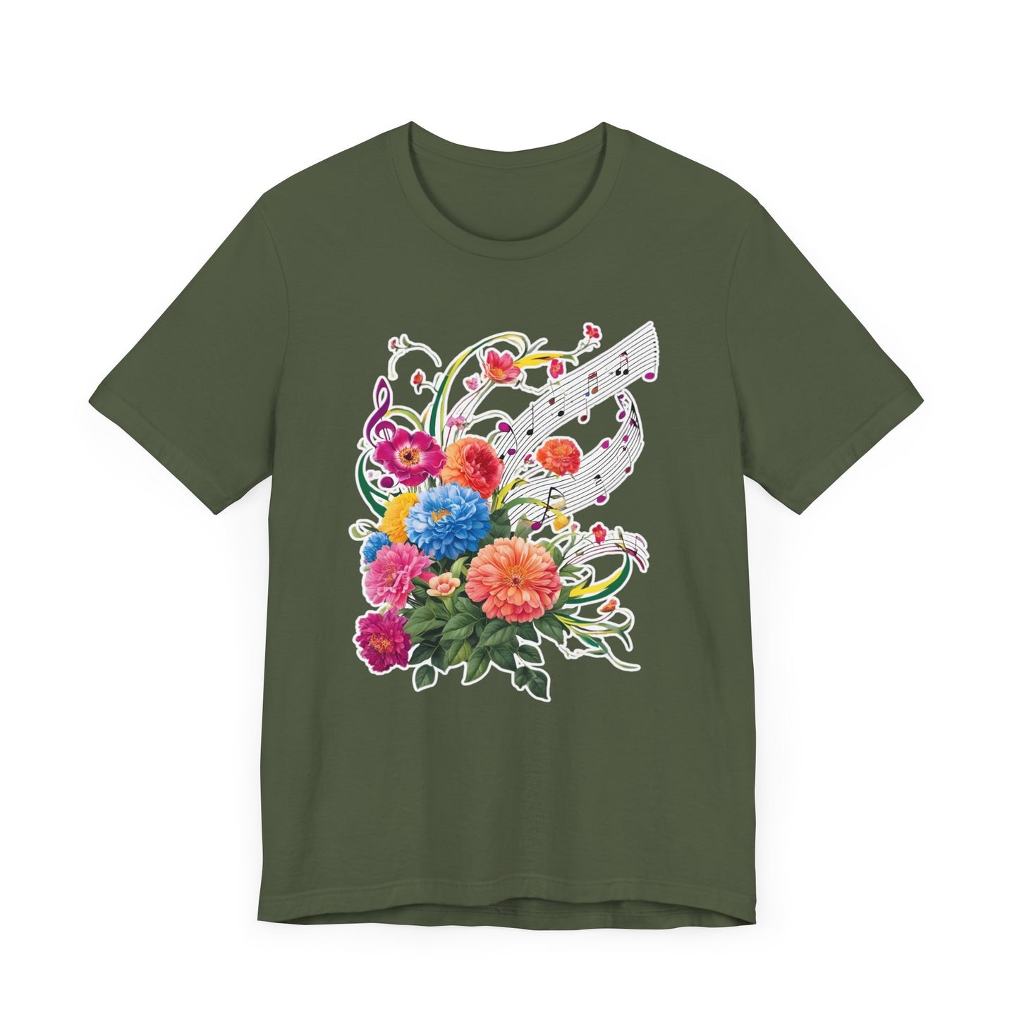 Flower and Music V T-Shirt