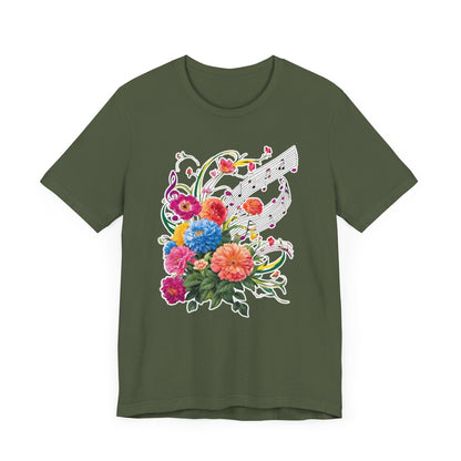 Flower and Music V T-Shirt
