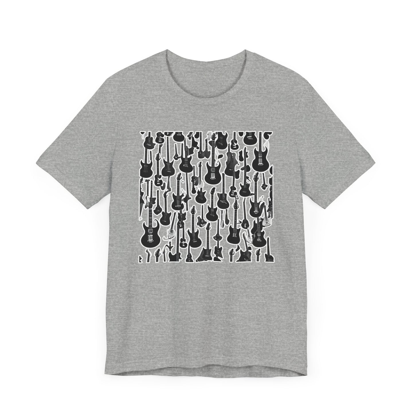 Multiple Black & White Guitars T-Shirt