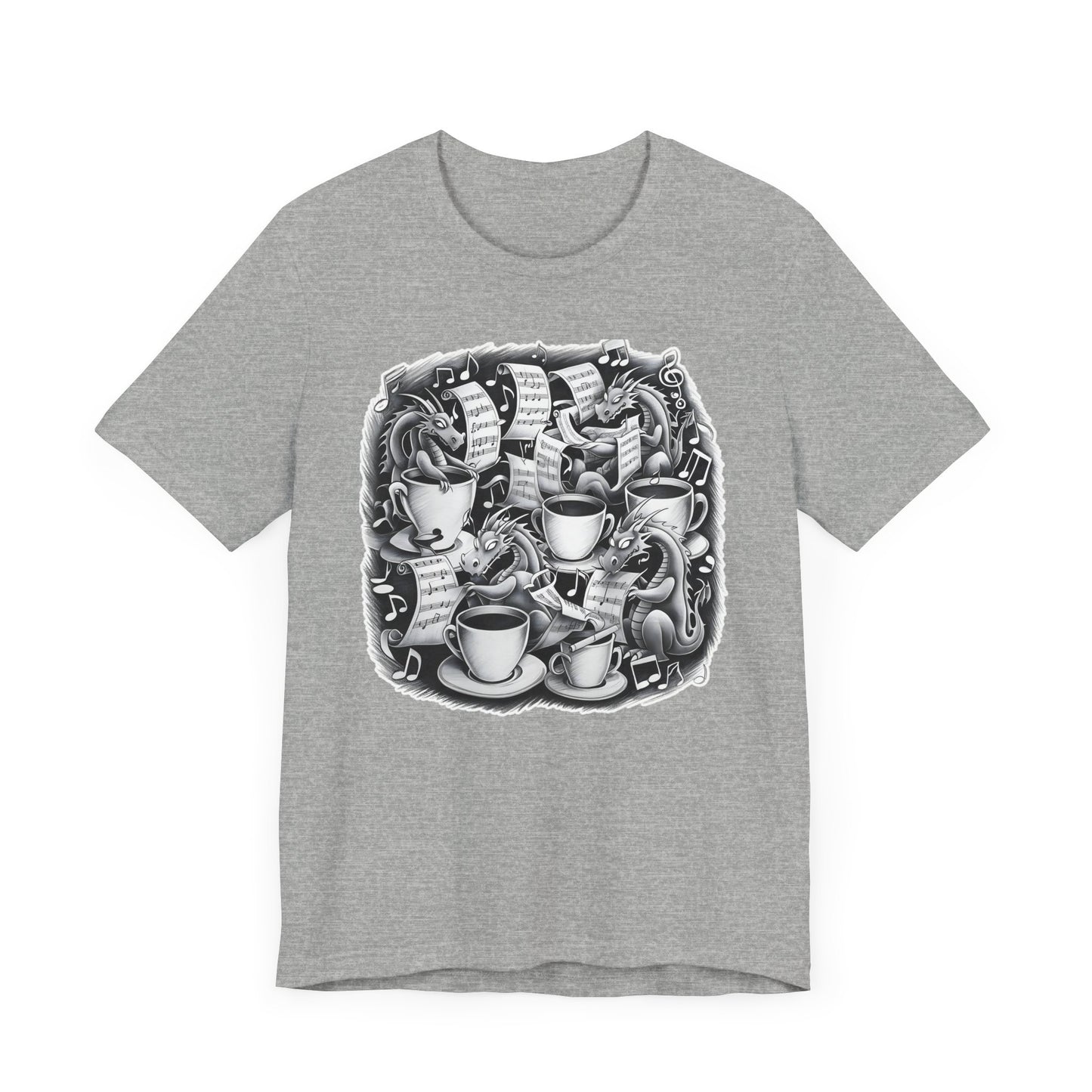 Dragons and Coffee V T-Shirt