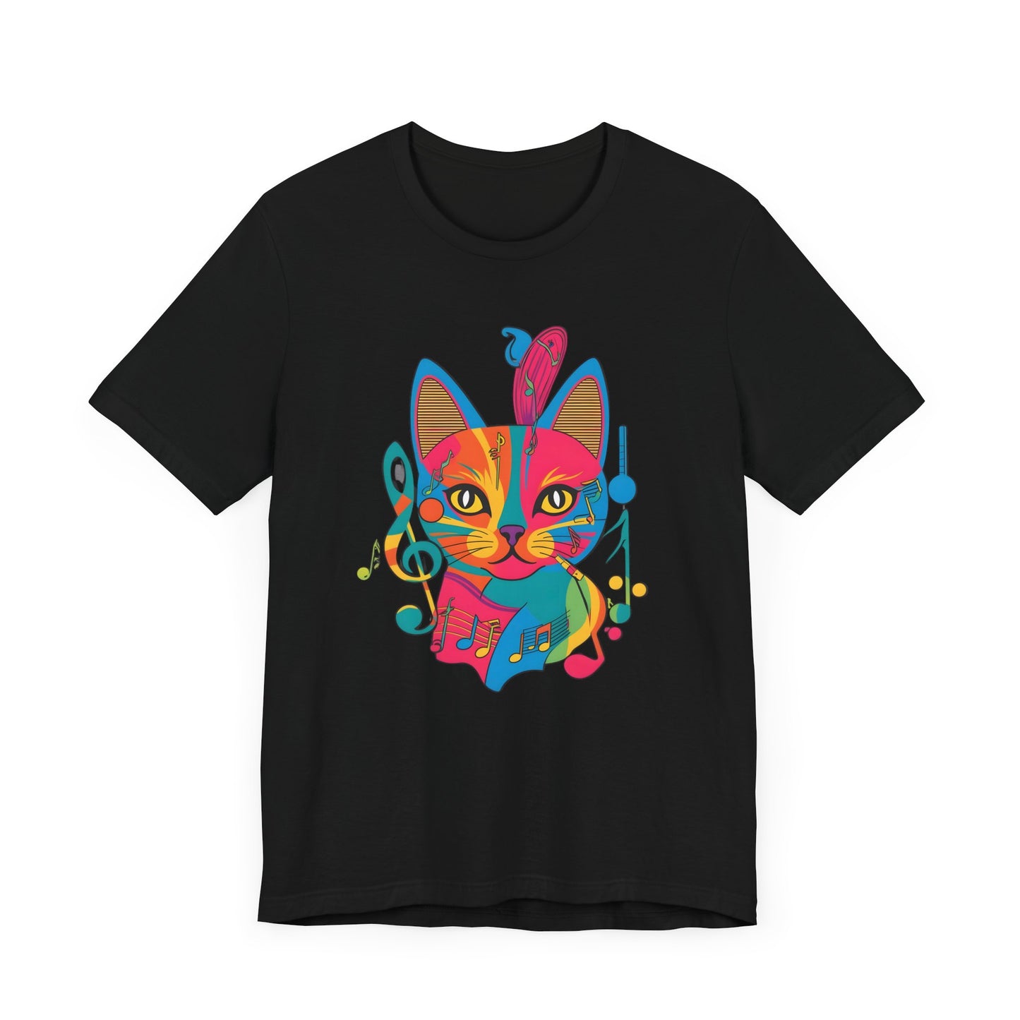Colorful Cat V T-Shirt